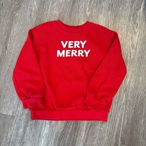 Toddler 'Very Merry' Red Crewneck Size 5T